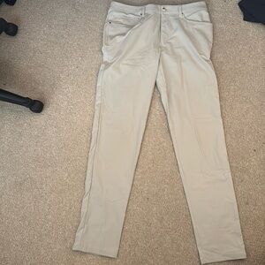 LIGHTLY WORN LIGHT GREY LULULEMON TALL ABC PANTS